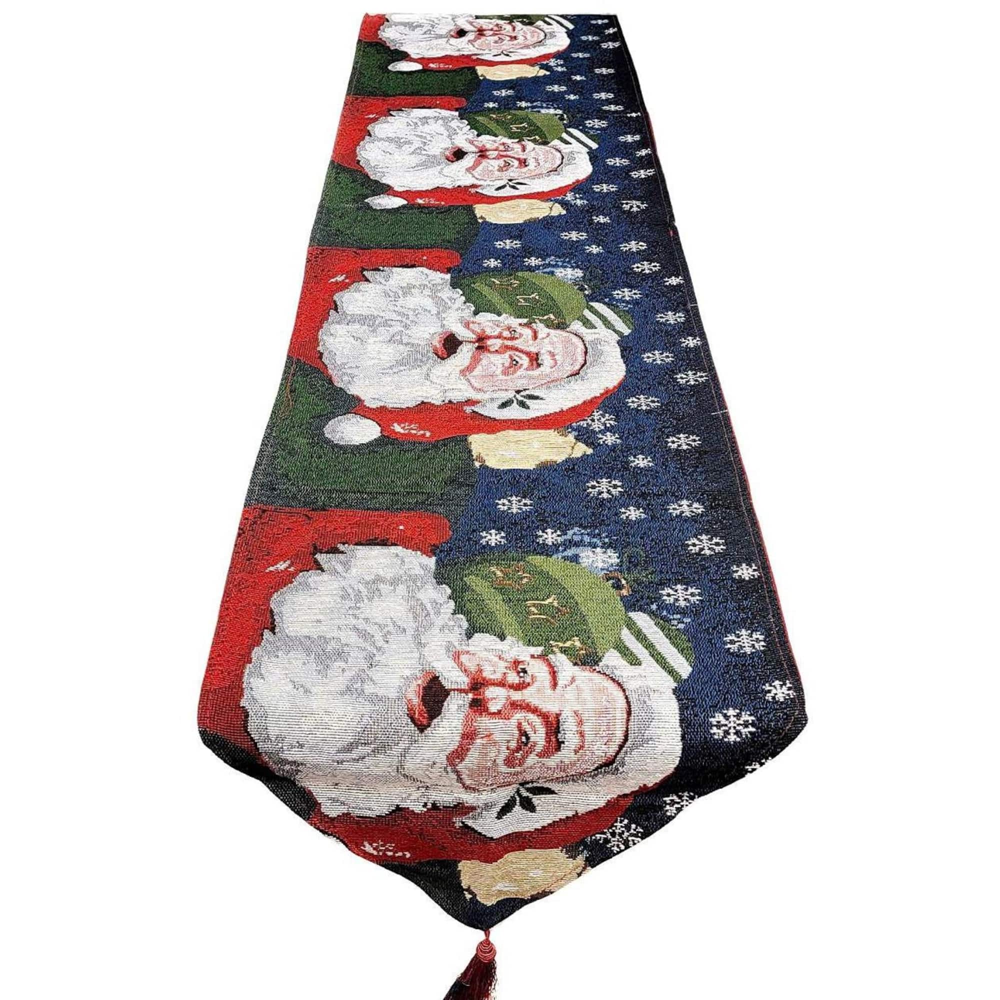 Wizardi 13.75" x 67" Santa Claus Christmas Table Runner